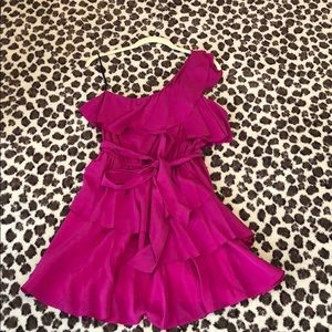 Jay Godfrey one-shouldered hot pink dress. Size 4.